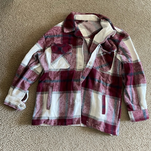 COPY - Zara- Plaid button down flannel shirt Jacket (tagged zara for exposure b… - Picture 2 of 3